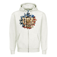 Usa Sunflower Billie Wilder Zipper Hoodie | Teevron