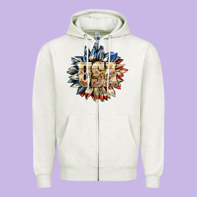 Zipper Hoodie usa sunflower billie wilder