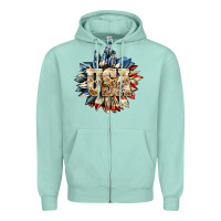 Seafoam usa sunflower billie wilder Zipper Hoodie - texasbilliewilder