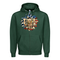 Sports Green usa sunflower billie wilder Zipper Hoodie - texasbilliewilder