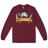 Burgundy customized chef tools Long Sleeve Tee - MaliasSmallBusiness