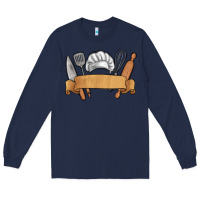 Navy customized chef tools Long Sleeve Tee - MaliasSmallBusiness