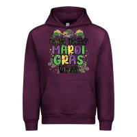 Mauve Wine thick thighs mardi gras vibes Urban Hoodie - MaliasSmallBusiness