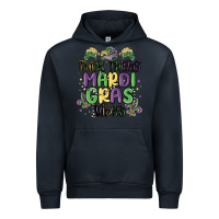 Navy thick thighs mardi gras vibes Urban Hoodie - MaliasSmallBusiness