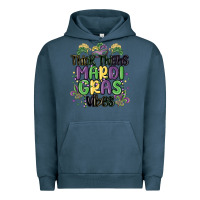 Pigment Midnight Navy thick thighs mardi gras vibes Urban Hoodie - MaliasSmallBusiness