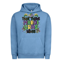 Pigment Pebble Blue thick thighs mardi gras vibes Urban Hoodie - MaliasSmallBusiness