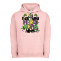 Pigment Salmon thick thighs mardi gras vibes Urban Hoodie - MaliasSmallBusiness