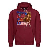 Burgundy western sweet land of liberty 4th july billie wilder Zipper Hoodie - texasbilliewilder