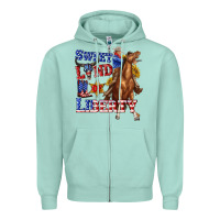 Seafoam western sweet land of liberty 4th july billie wilder Zipper Hoodie - texasbilliewilder