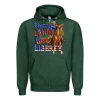 Sports Green western sweet land of liberty 4th july billie wilder Zipper Hoodie - texasbilliewilder