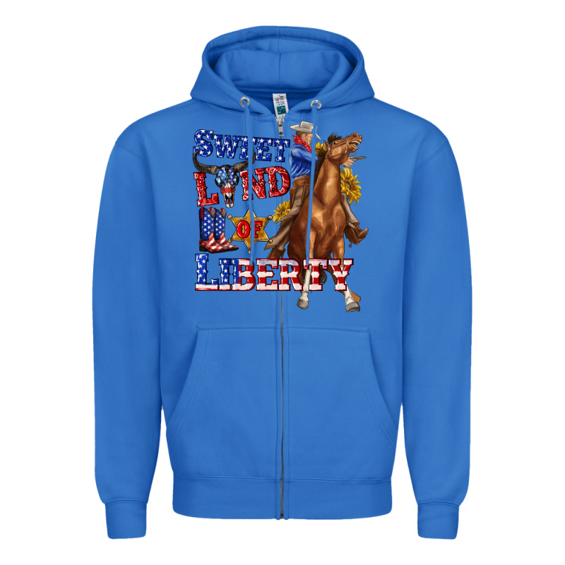Western Sweet Land Of Liberty 4th July Billie Wilder Zipper Hoodie by texasbilliewilder | Teevron