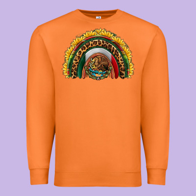 Mexico Sunflower Rainbow Premium Sweatshirt Designed By Hra Design Shop