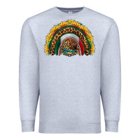 Heather Grey mexico sunflower rainbow Premium Sweatshirt - HRA Design Shop