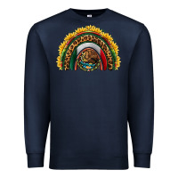 Navy mexico sunflower rainbow Premium Sweatshirt - HRA Design Shop