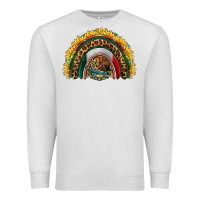 Oatmeal Heather mexico sunflower rainbow Premium Sweatshirt - HRA Design Shop