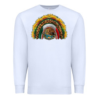 White mexico sunflower rainbow Premium Sweatshirt - HRA Design Shop