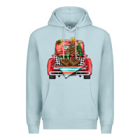 Blue Mist Christmas truck Premium Hoodie - BarkalooDesign
