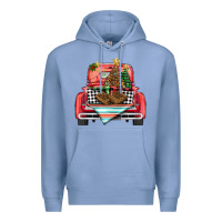 Colony Blue Christmas truck Premium Hoodie - BarkalooDesign
