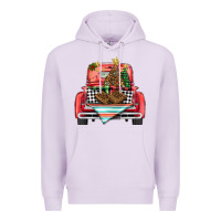 Lilac Christmas truck Premium Hoodie - BarkalooDesign
