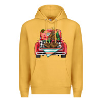 Mustard Christmas truck Premium Hoodie - BarkalooDesign