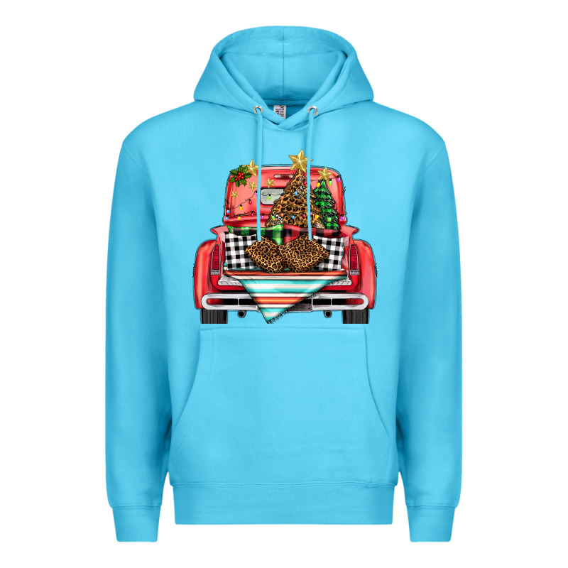 Christmas Truck Premium Hoodie by BarkalooDesign | Teevron