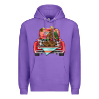 Purple Christmas truck Premium Hoodie - BarkalooDesign