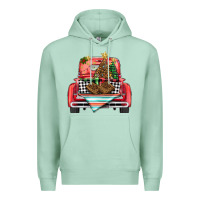 Seafoam Christmas truck Premium Hoodie - BarkalooDesign