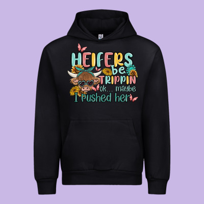 Heifers Be Trippin' Urban Hoodie Designed By Maliassmallbusiness