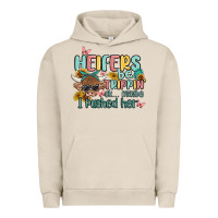 Pigment French Oak heifers be trippin' Urban Hoodie - MaliasSmallBusiness