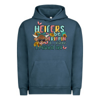 Pigment Midnight Navy heifers be trippin' Urban Hoodie - MaliasSmallBusiness