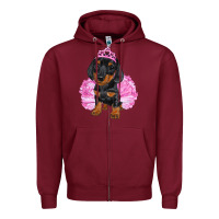 Balerina Dachshund With Tutu Zipper Hoodie | Teevron