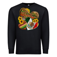 Black mexico heart and sunflower Premium Sweatshirt - HRA Design Shop