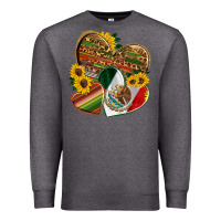 Charcoal Heather mexico heart and sunflower Premium Sweatshirt - HRA Design Shop