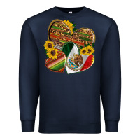 Navy mexico heart and sunflower Premium Sweatshirt - HRA Design Shop