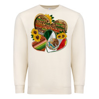 Sandshell mexico heart and sunflower Premium Sweatshirt - HRA Design Shop