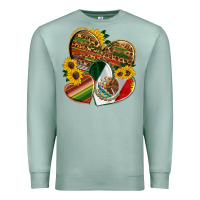 Seafoam mexico heart and sunflower Premium Sweatshirt - HRA Design Shop