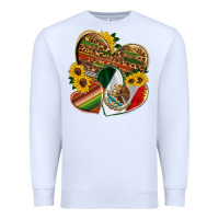White mexico heart and sunflower Premium Sweatshirt - HRA Design Shop