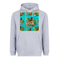 Heather Grey salty vibes seamless pattern Heavyweight Hoodie - HRA Design Shop