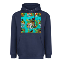 Navy salty vibes seamless pattern Heavyweight Hoodie - HRA Design Shop