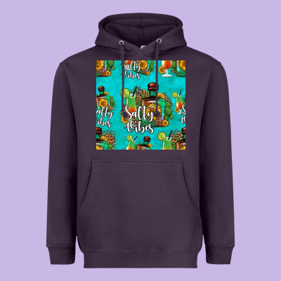 Salty Vibes Seamless Pattern Heavyweight Hoodie Designed By Hra Design Shop