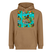 Toasted Coconut salty vibes seamless pattern Heavyweight Hoodie - HRA Design Shop