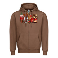 Chestnut hot chocolate coffee cups Zipper Hoodie - Zillion Design Studio