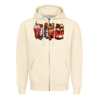 Sandshell hot chocolate coffee cups Zipper Hoodie - Zillion Design Studio