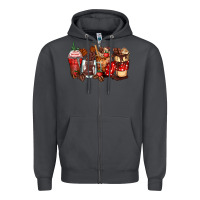 Smoke hot chocolate coffee cups Zipper Hoodie - Zillion Design Studio