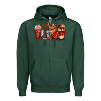 Sports Green hot chocolate coffee cups Zipper Hoodie - Zillion Design Studio