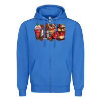 True Royal hot chocolate coffee cups Zipper Hoodie - Zillion Design Studio