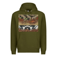 Army Green cowhide leopard camouflage Premium Hoodie - Jasminsmagicworld