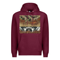 Burgundy cowhide leopard camouflage Premium Hoodie - Jasminsmagicworld