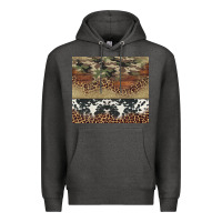 Charcoal Heather cowhide leopard camouflage Premium Hoodie - Jasminsmagicworld