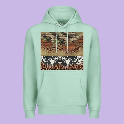 Cowhide Leopard Camouflage Premium Hoodie Designed By Jasminsmagicworld